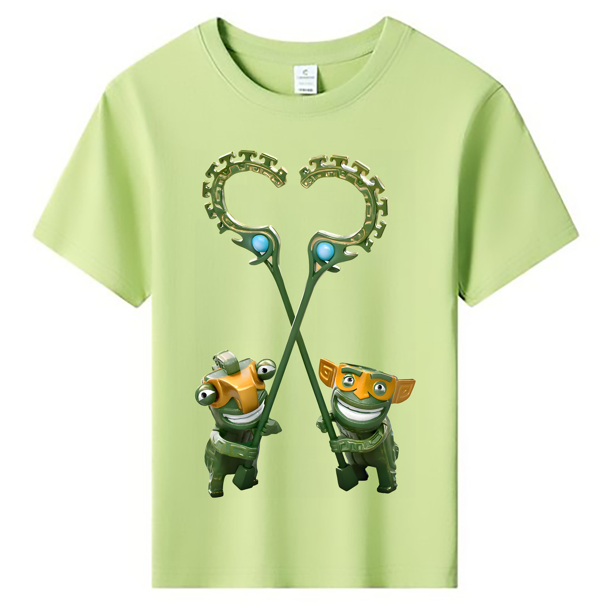 （画像用） Ne Zha 2 ナタ 魔童の大暴れ 綿100％キッズTシャツ（フロントプリント）